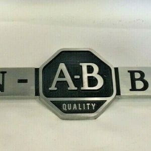 Allen-Bradley Large Chrome Advertising Badge Early Radio Broadcast Emblem Logo