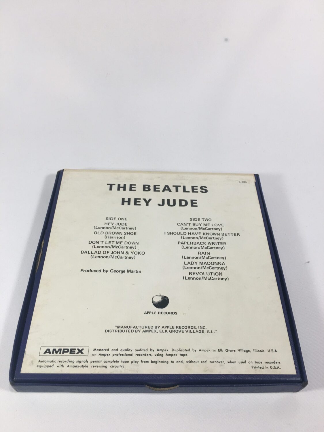 The Beatles Hey Jude RARE Reel-To-Reel Tape Apple Records 7 1/2
