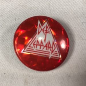Def Leppard Diamond Holographic Promo Button Vintage Original RARE!!!!