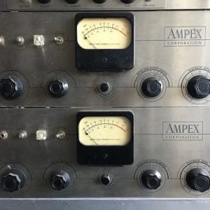 Ampex 350 Preamps (x3) with Tape Transports (x2) Vintage Silver-Face Mic Line Amps