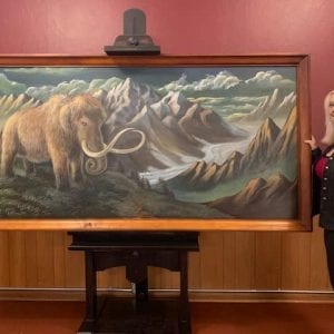 Sylvia Massy Original Painting "Mammoth" Acrylic Giant Canvas Framed and Signed