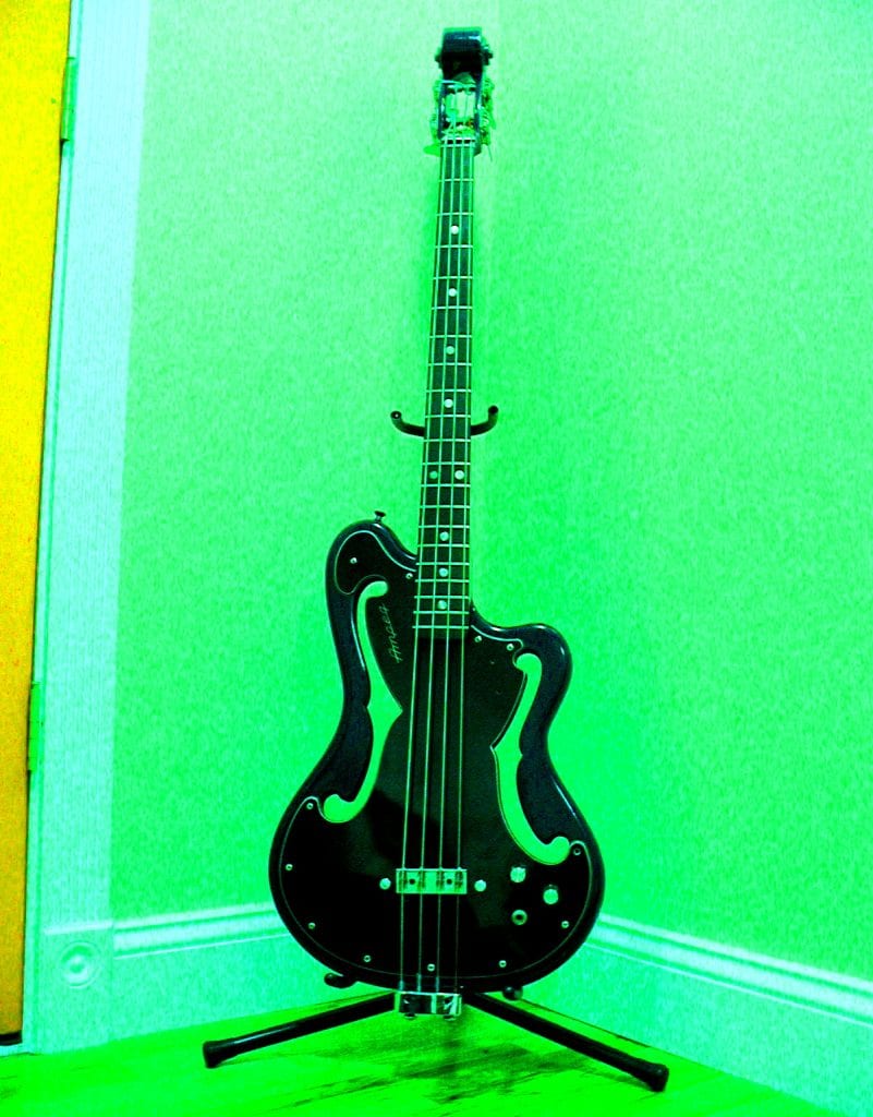 RARE Vintage Ampeg AEB1 Scroll Top Transducer Bass John Doe X Sounds Like Upright Amazing Vintage