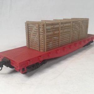 O Scale Flatbed Model Railroad Car with Load Excellent Detail Vintage