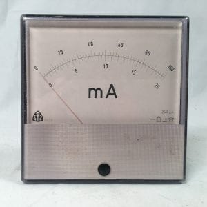 Large 4.5x4.5" Milliamp Meter 8409 Vintage Electronic Part Measurement Great Condition