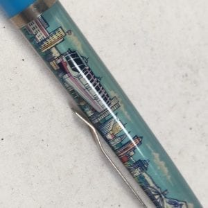 Floaty Souvenir Pen "Space Needle Monorail" Collectable Tourist Vintage Animated Ball-Point