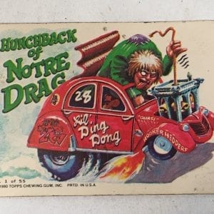 Odd Rods Weird Wheels "Hunchback Of Notre Drag" Trading Card 1980 #1 Vintage Topps Chewing Gum