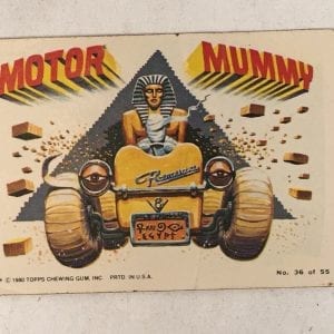 Odd Rods Weird Wheels Trading Card "Motor Mummy" #36 Collectable Topps Chewing Gum 1980