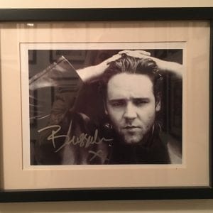 Russell Crowe Original Autograph Promo Photo A Beautiful Mind Gladiator Oscar