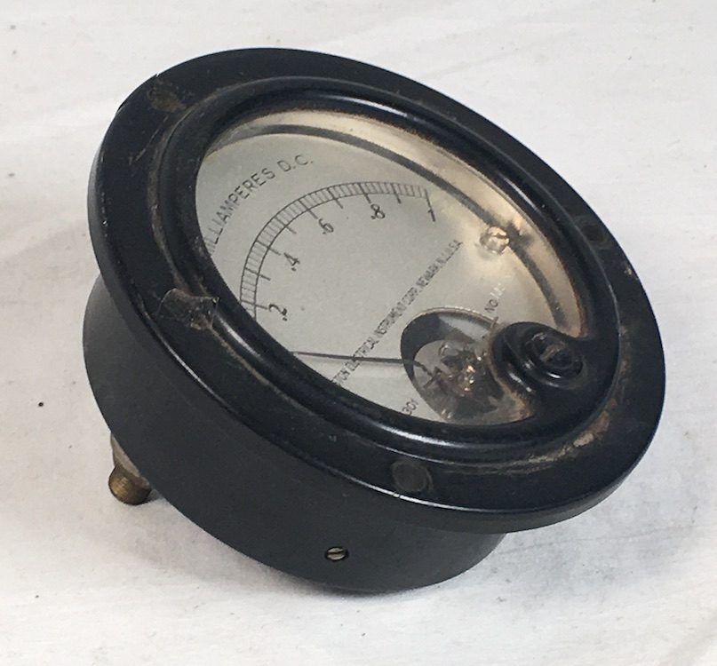 Vintage Weston Electric Analog 0-50 DC Milliamperes Instrument Meter Model 301 