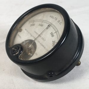 Weston Electrical Instruments Meter Volts D.C. Ohms Vintage Round Classic Early Radio