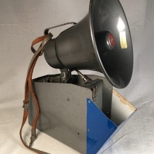 Western Electric Portahorn Bullhorn Like RCA Megaphone Announcer Battery Operated Portable P.A. Protest