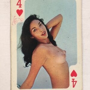 Nudie Playing Card "Four Of Hearts" Vintage 1960s Collectable Original