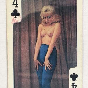 Nudie Playing Card "Four Of Clubs" Vintage 1960s Collectable Original