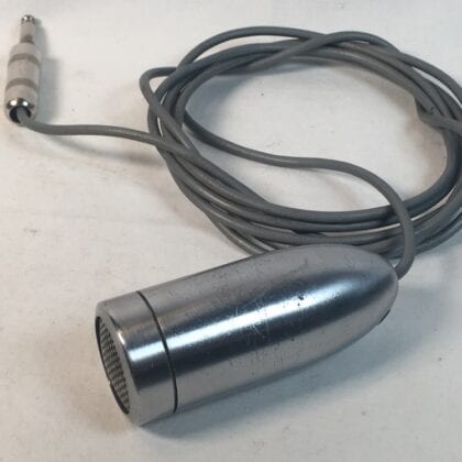 Unbadged Electro-Voice 624? Silvertone Voice of Music Vintage EV Brushed Nickel Chrome Crystal with Fixed 1/4″ Connector Classic Harp Mic RARE!!!!!