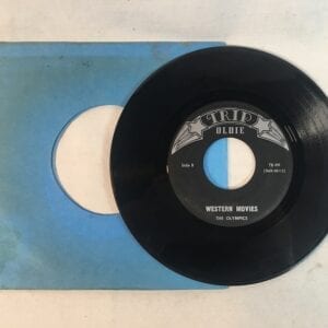Olympics "Western Movies" with The Collegians "Zoom Zoom Zoom" 45rpm Single 7" Vinyl