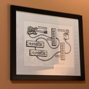 "No Amp Guitar" Signed and Framed Poster by Sylvia Massy - Recording Unhinged