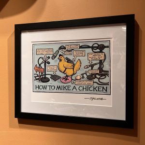 "How to Mike a Chicken" Signed and Framed Poster by Sylvia Massy - Recording Unhinged