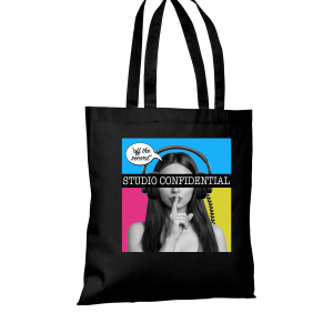 Studio Confidential Logo Black Tote