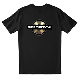 Studio Confidential "Gold Record" Black Cotton T-Shirt