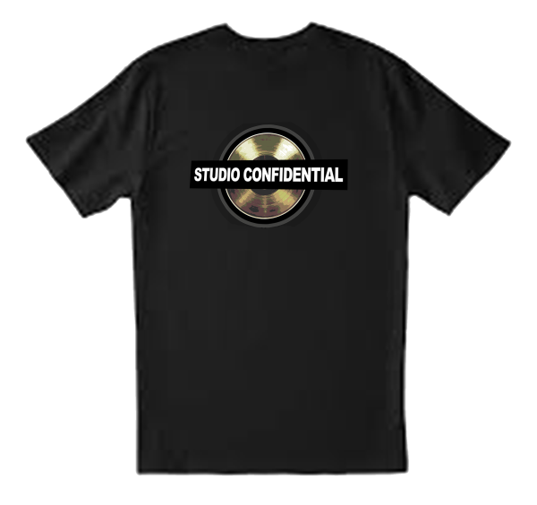 Studio Confidential "Gold Record" Black Cotton T-Shirt