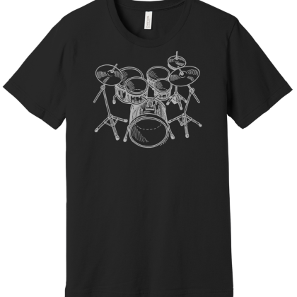T-Shirt Custom Sylvia-Drawn – Drumkit